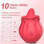 Rose Toy Tongue Licking Vibrator for Women Oral Clit Stimulator Female G Spot Vibrating Masturbation Massager Sex Toys for Adult