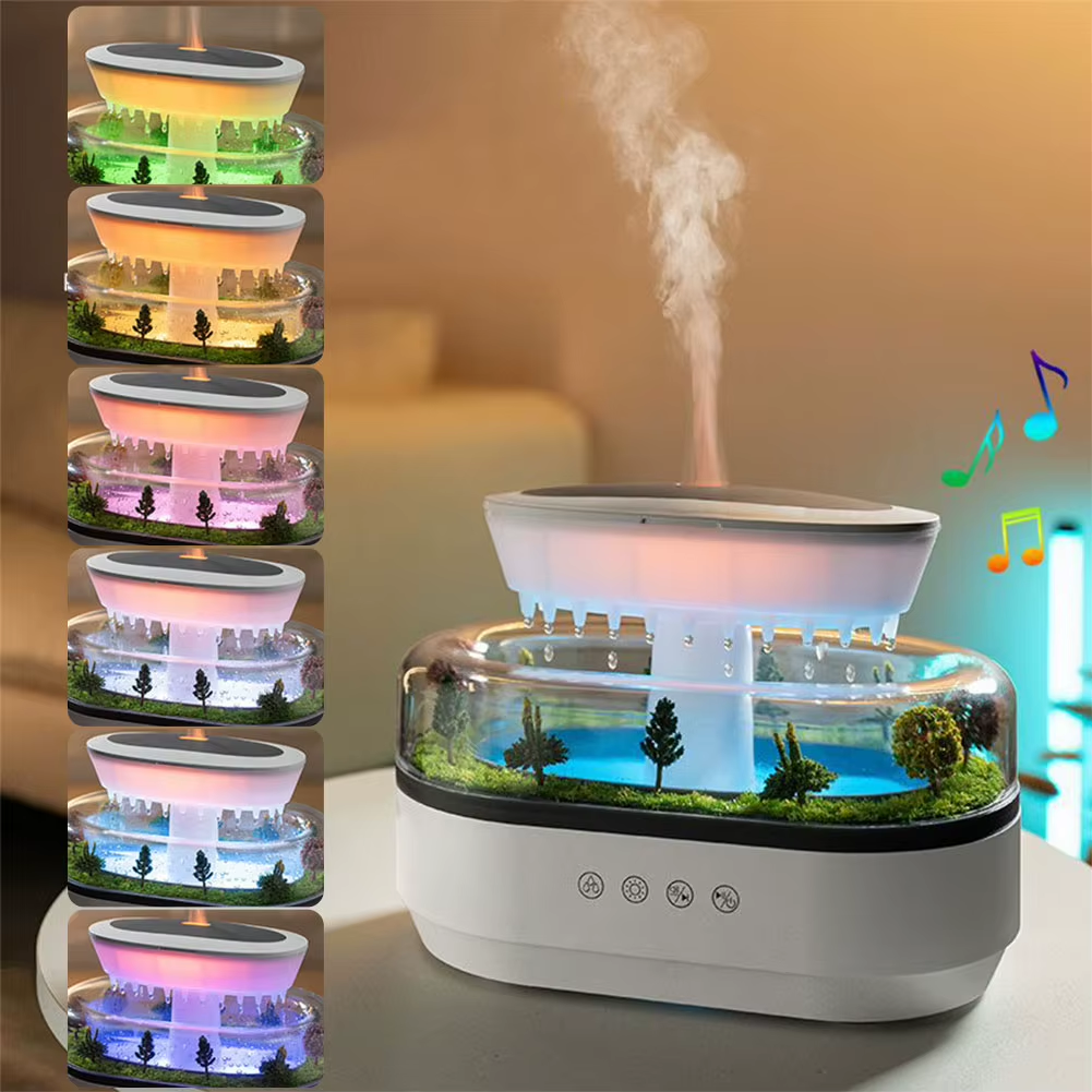 Cloud Rain Humidifier 7 Colors Rainfall Secondary image