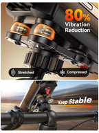 Joyroom Anti-Shake Bike Phone Holder Quick Install Bicycle Motorcycle Phone Mount with Vibration Dampener for 4.7-7" Phones