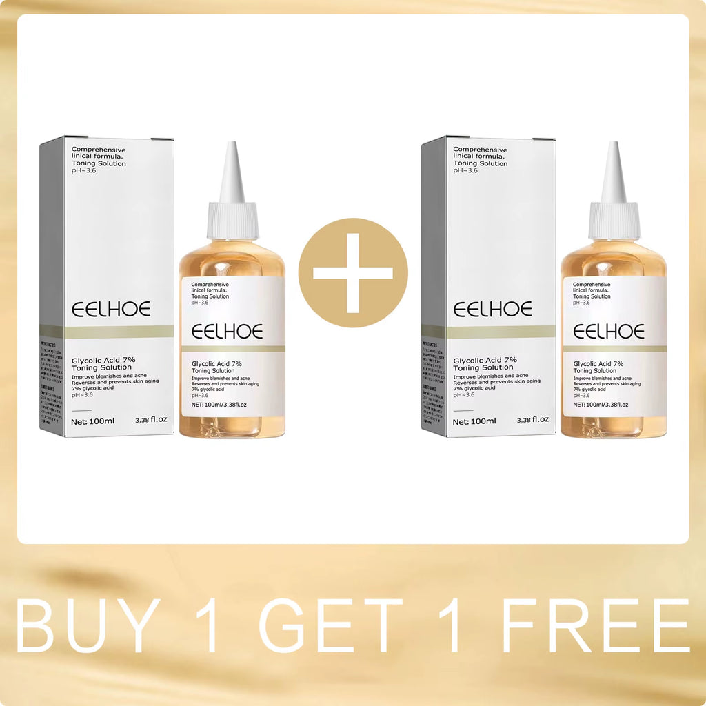7% Glycolic Acid Toner Remove Acne Pore Shrinking Oil Control Facial Exfoliant Glowing Skin Care Products Glycolic Acid Serum