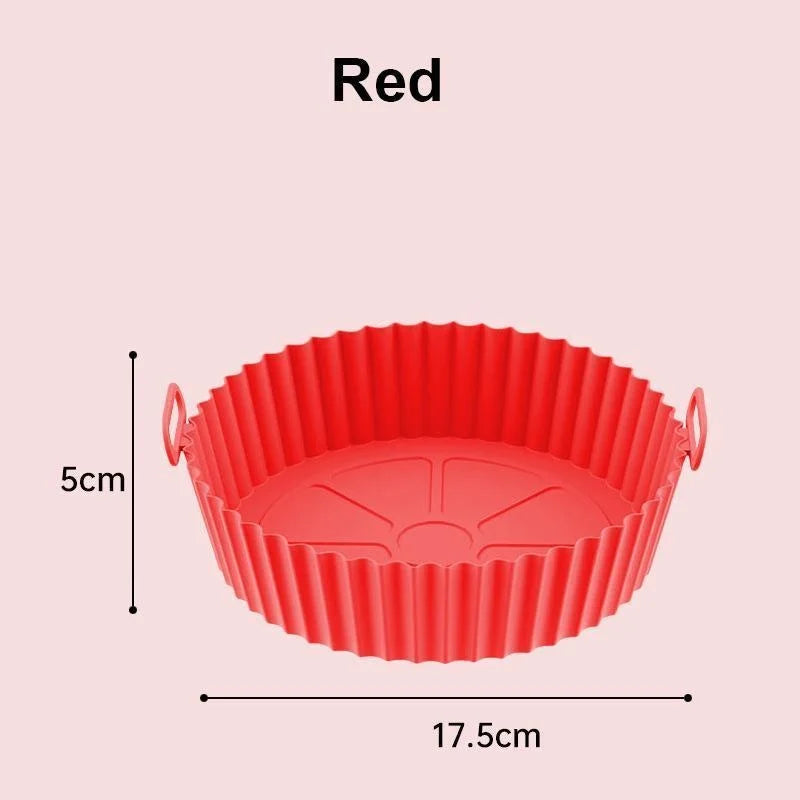 Air Fryer Silicone Liners Air Fryer Silicone Pot Reusable Silicone Air Fryer Liners Food Safe Non Stick Air Fryer Basket Accesso