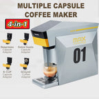 Capsule Coffee Machine 4 in 1 Compatible with DG Nes Illy Capsule Pod Ground Coffee Cafeteria 19Bar Coffee Maker Icafilas