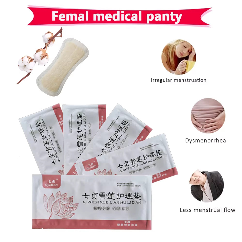 20Pcs Chinese Herbal Gynecological Pads Medicine Tampons Vaginal Infection Silver-Ion Gynecol Cure Care Medicated Sanitary Pads