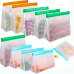 Reusable Silicone Food Bag Freezer Stand up Food Storage Pouch PEVA Bag Leakproof Containers Kitchen Fresh Bags Wrap Ziplock Bag