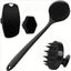 4PCS Set Silicone Body Scrubber Soft Exfoliating Brush for Face Gentle Shower Massage and Skin Cleansing Bathroom Accessories