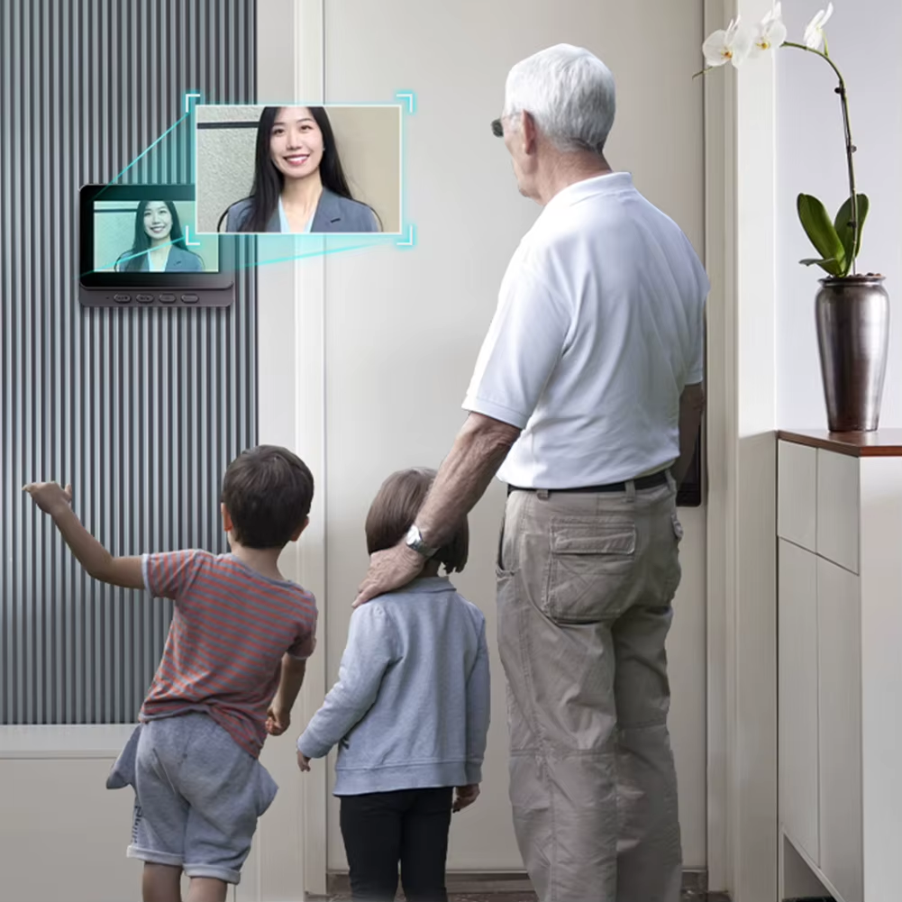 2.4G WiFi Wireless Visual Doorbell HD 4.3 Inch IPS Screen IR Night Vision Door Eye Camera Video Intercom Doorbell Main image