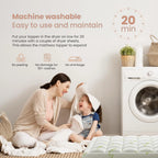 Ultra Queen Size Soft Mattress Topper, Viscose Derived from Bamboo with Pillow Top Design, Thick Cooling Pad for Back Pain Relief, Deep Pocket for Mattress, Naturally Cooling for Hot Sleepers, Green