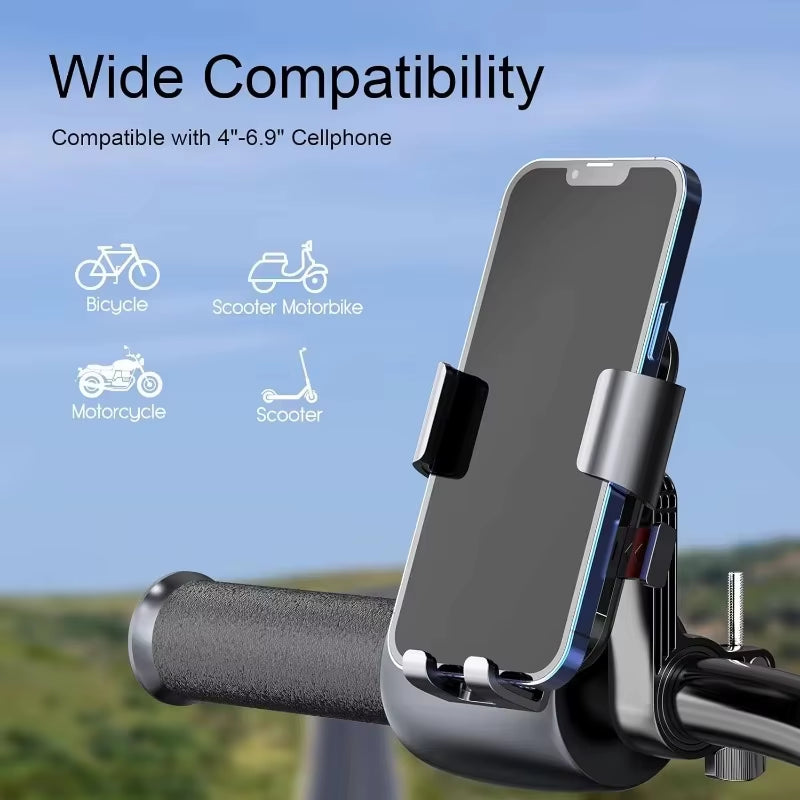 Bike Phone Holder Motorcycle Fast Locking Rotatable MTB Phone Mount Shockproof Phone Holder