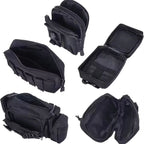 Tactical Seat Back Organizer Vehicle Molle Panel Storage, with 5 Detachable Molle Pouches, Universal Car Seat Organizer