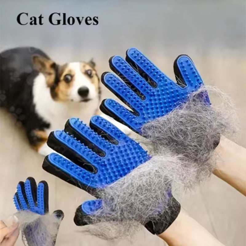 Pet Hair Glove Comb Pet Dog Cat Grooming Cleaning Glove Deshedding Hair Remover Massage Brush Animal Supplies Cat Accessoies