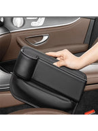 Universal Car Seat Gap Organizer Storage Box Multifunction Leather Crevice Side Storage Pocket Wallet Keys Card with Cup Holder