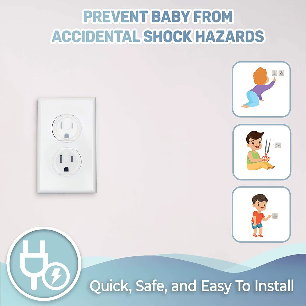 10Pcs Outlet Covers, American Standard Baby Proofing Safety Child Secure Electric Plug Protectors