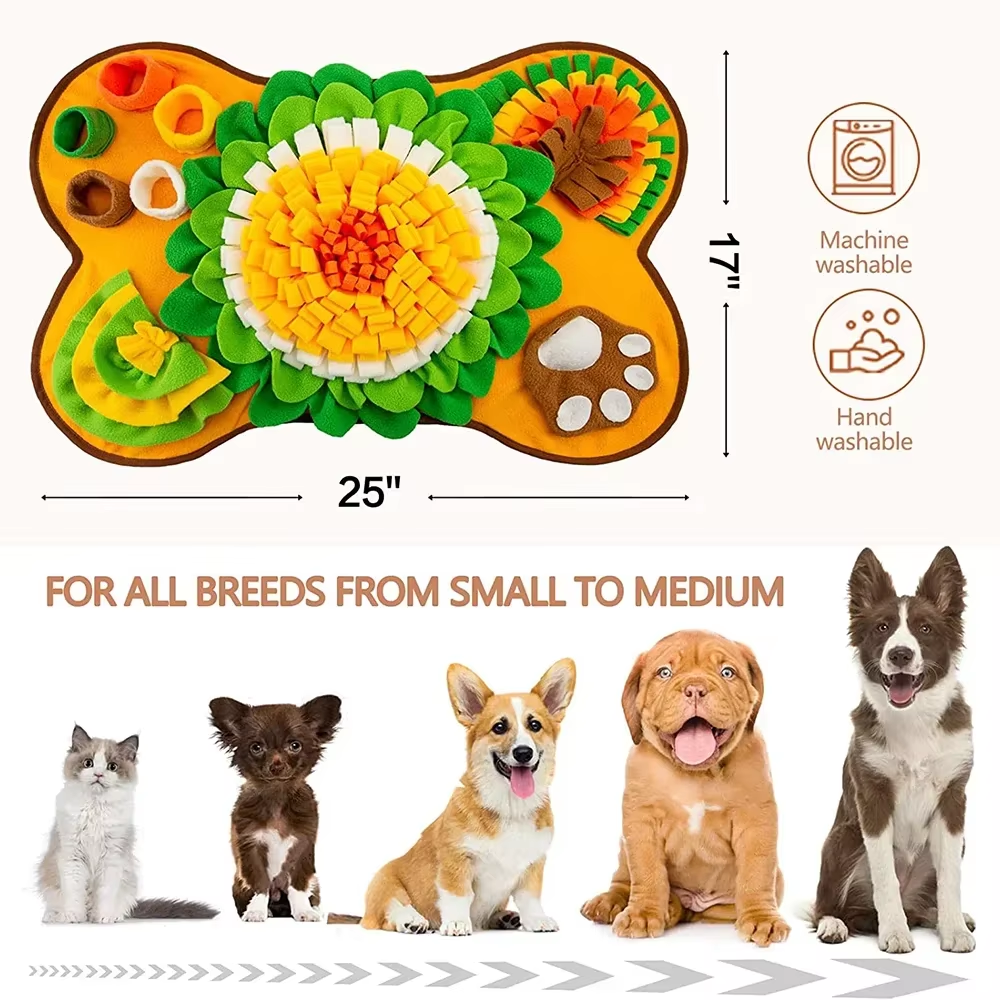 Large Snuffle Mat for Dogs Pet Interactive Training and Stress Relief Sniff Feeding Mat Slow Feeder Dog Treat Mat Dog Toys Imagen principal del producto