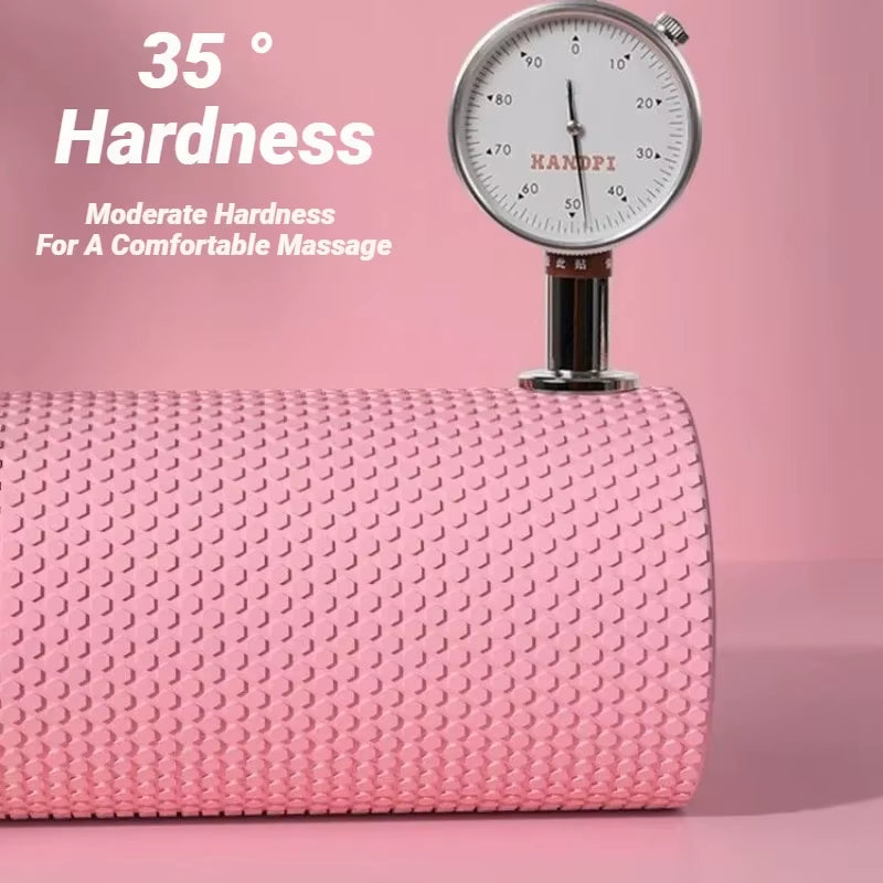 Hexagonal Yoga Roller: round EVA Foam Cylinder for Pilates & Enhanced Home Workouts (Diameter 9.5Cm, Length 29.7Cm)