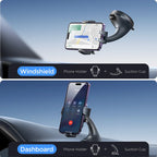 Car Phone Holder Car Strong Suction Phone Mount 360° Rotation Hands-Free Cell Phone Stand for Dashboard/Windshield