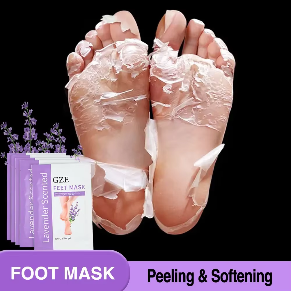 GZE Foot Peel Mask Skin Exfoliating Foot Masks for Dry, Rough Cracked Feet Heels, Callus, Dead Skin Remover - Feet Peeling Mask Image principale du produit