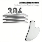 304 Stainless Steel Gua Sha Facial Tools Face Massage Tools Smooth Sturdy Metal Scraper Guasha Tool Face Body Reduce Puffiness
