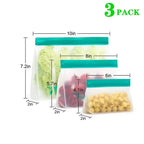 Reusable Silicone Food Bag Freezer Stand up Food Storage Pouch PEVA Bag Leakproof Containers Kitchen Fresh Bags Wrap Ziplock Bag