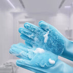 Pet Dog Bath Accessories Scrub Brush Teddy Silicone Bath Gloves Anti-Scratch and Anti-Bite Bath Products